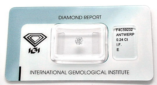 Foto 1 - Diamant IGI Traumbrillant 0,24ct Lupenrein River, D5606