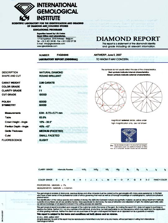 Foto 9 - Riesen Diamant 2,8ct Brillant IGI Superbrillanz Diamond, D5809