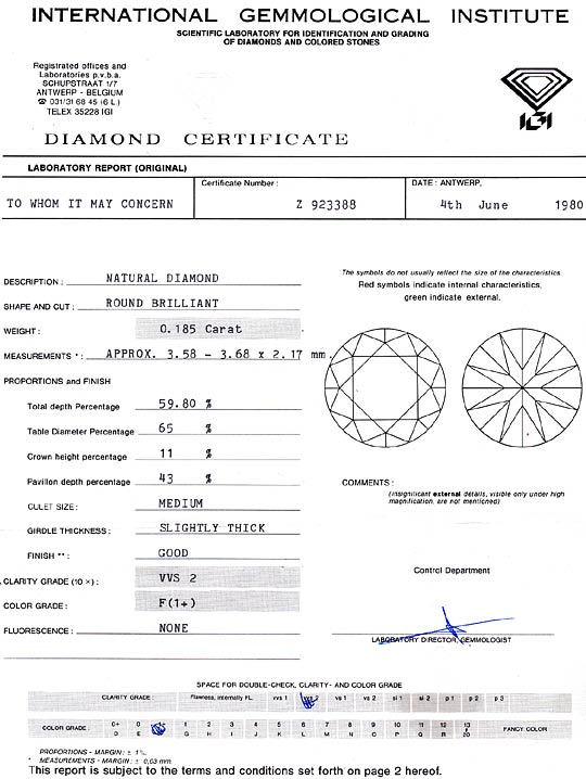 Foto 9 - Diamant 0,185 Carat Brillant IGI F VVS2, D6234