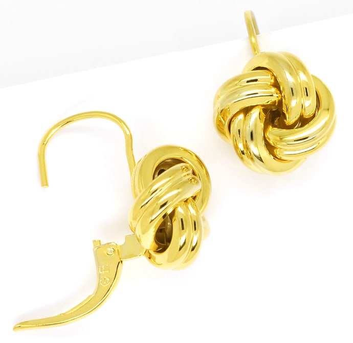 Foto 1 - Ohrringe in charmantem Knoten Design aus 585er Gelbgold, Q0194